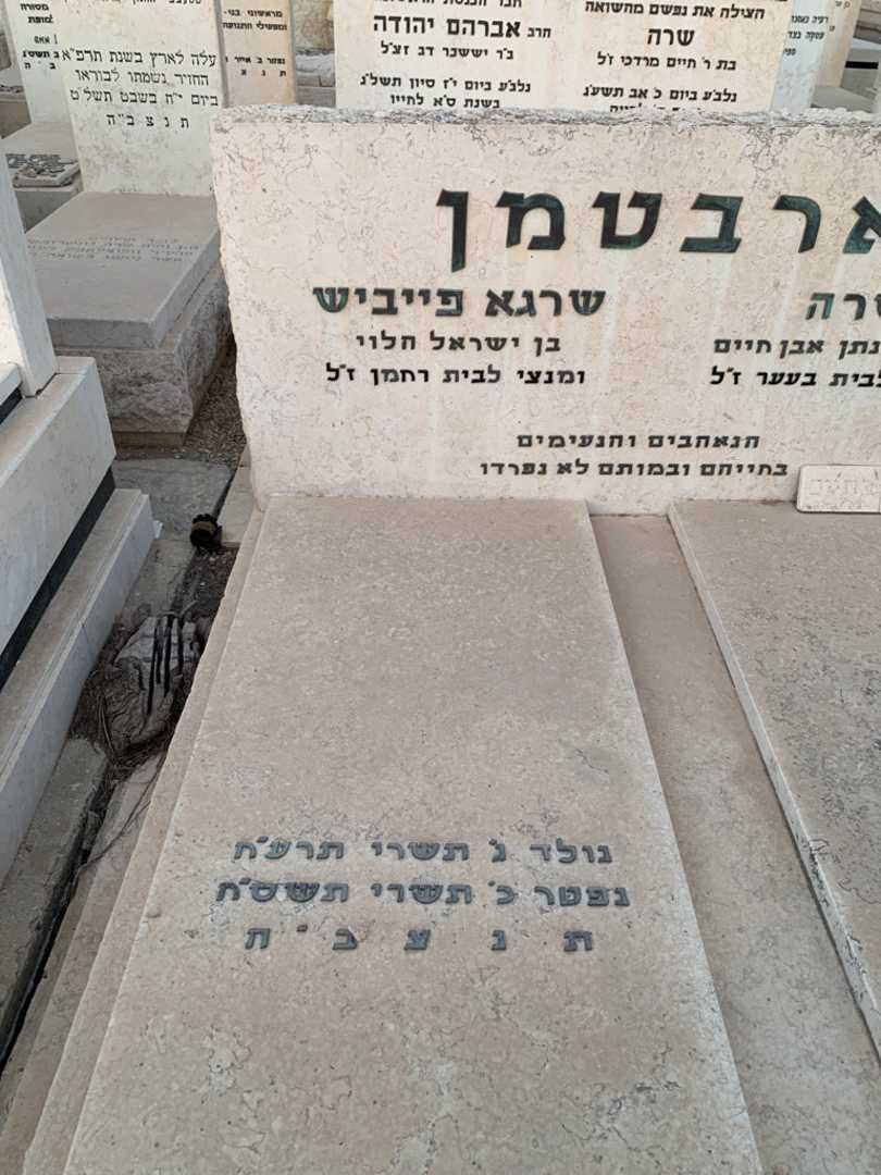 קברו של שרגא פייביש ארבטמן. תמונה 2