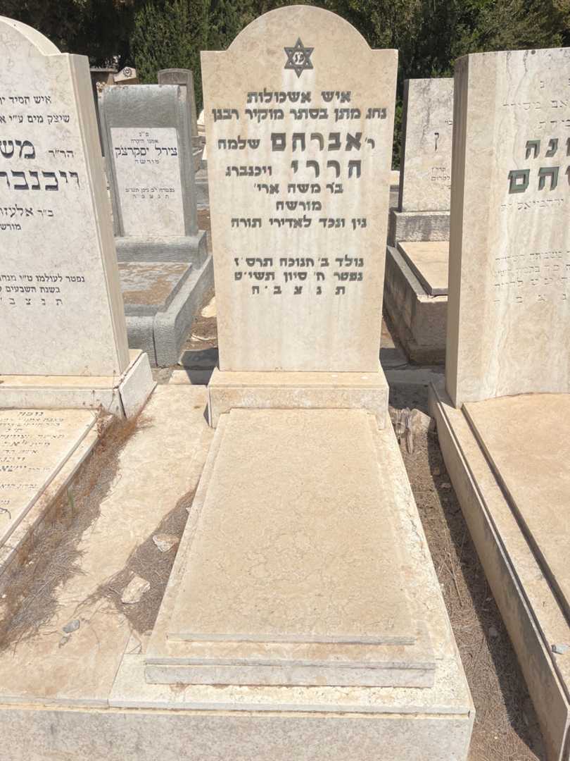 קברו של אברהם "שלמה ויכנברג" הררי. תמונה 1