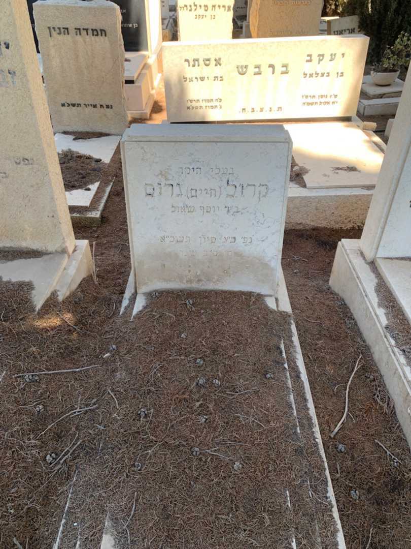 קברו של קרול "חיים" גרום