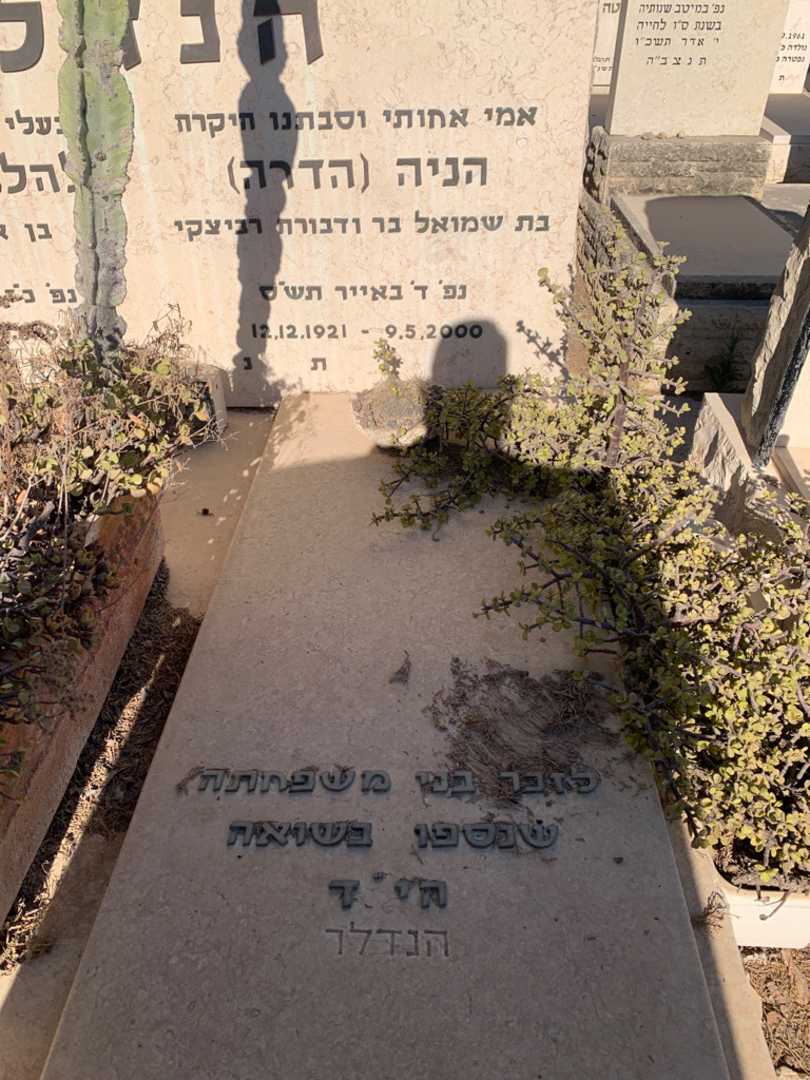 קברו של הניה "הדרה" הנדלר. תמונה 2