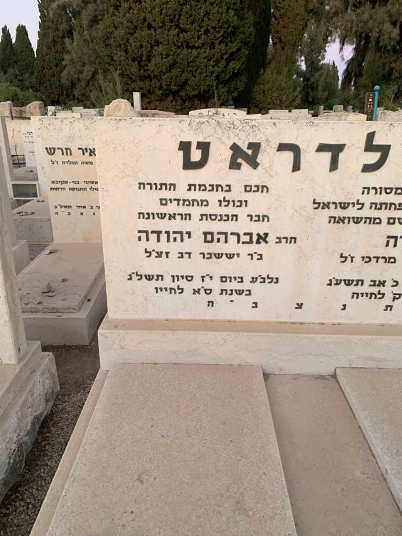 קברו של אברהם יהודה גולדראט. תמונה 2