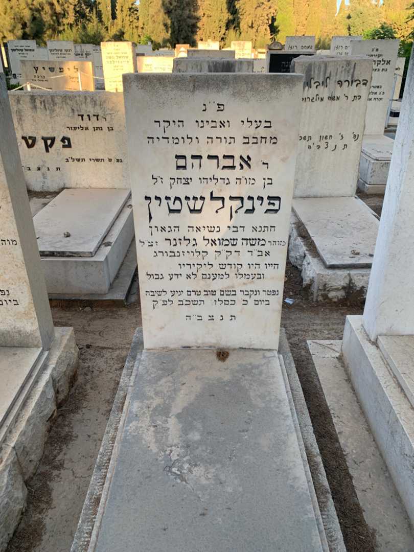 קברו של אברהם פינקלשטין