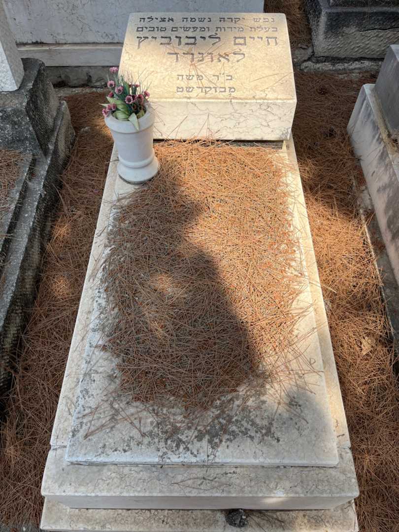 קברו של חיים ליבוביץ לאונרד