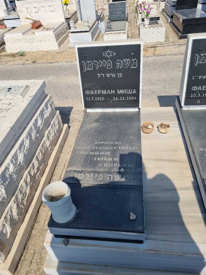 קברו של משה פיירמן. תמונה 2