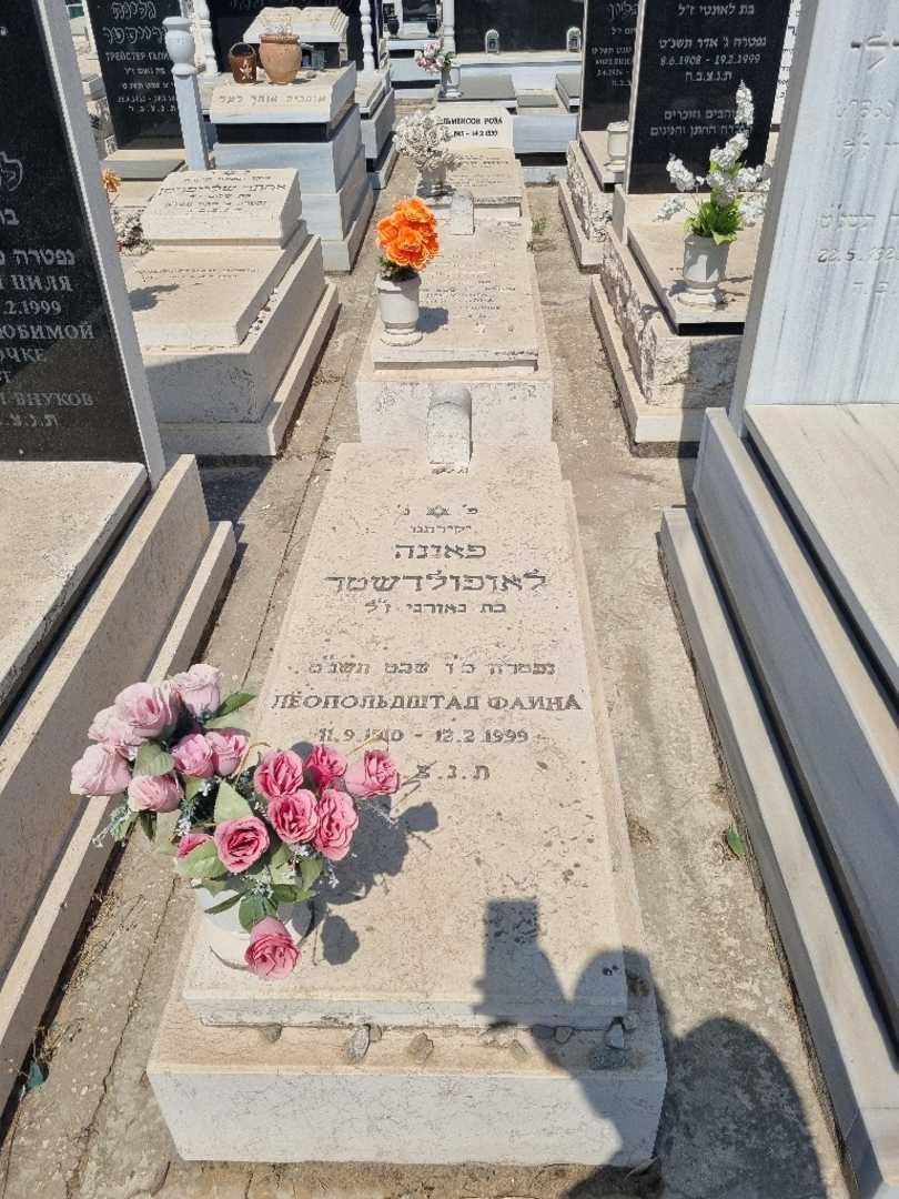 קברו של פאינה לאופולדשטד. תמונה 1