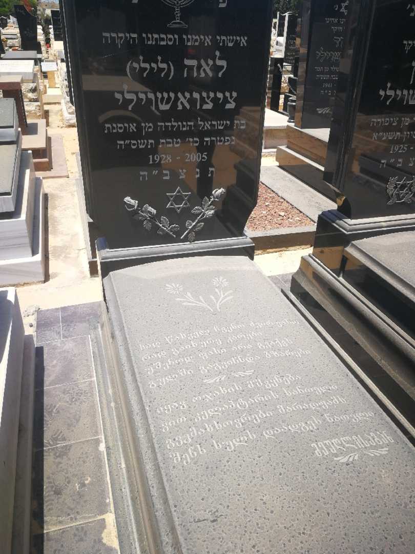 קברו של לאה "לילי" חוחאשוילי. תמונה 1