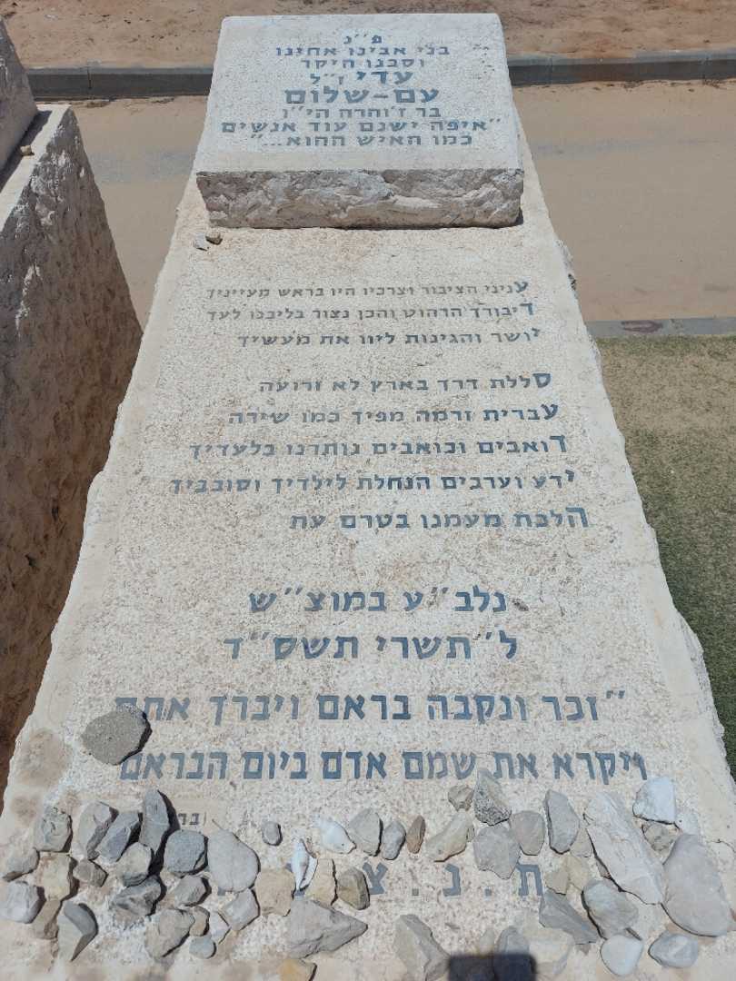 קברו של עדי עם-שלום. תמונה 1