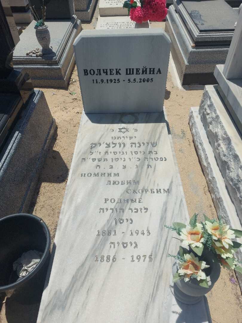 קברו של שיינה וולצ'יק. תמונה 1