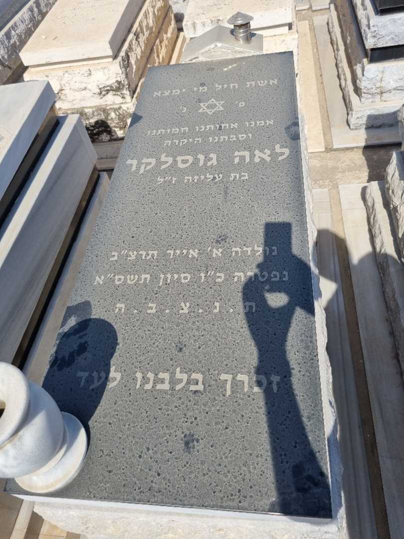 קברו של לאה גושלקר. תמונה 1
