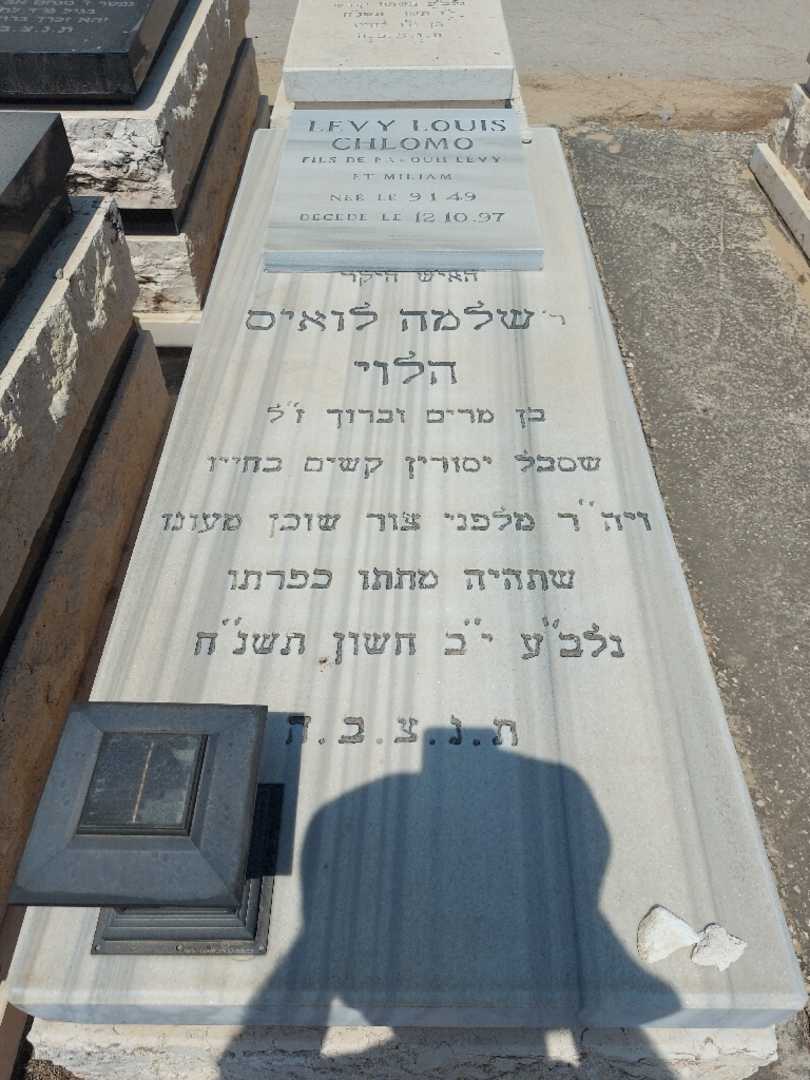 קברו של שלמה לואיס הלוי. תמונה 1
